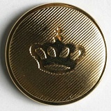 Пуговица, размер 25мм, пластик, золотистый, Dill, 300149/25-20