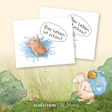 Заплатка "Das Leben ist schon" /Жизнь прекрасна/ 40*50мм, Acufactum Ute Menze, 35358