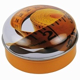 Сантиметровая лента в металлической баночке