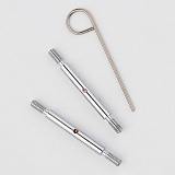 Соединители для тунисских крючков 3шт, ключик для тросика, металл, KnitPro, 10517